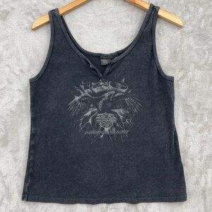Harley Davidson 120th Anniversary Eagle Lightning Ribbed Tank Top